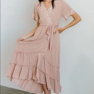 Baltic Born Embroidered Midi Dress